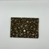 Portefeuille imprimé petites fleurs marron