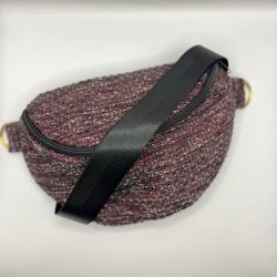 Sac banane chiné bordeaux