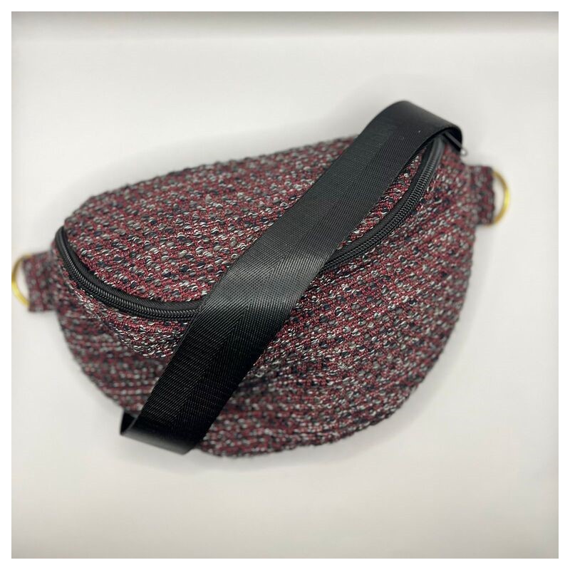 Sac banane chiné bordeaux