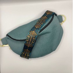 Sac banane tissu vert