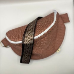 Sac banane tissu bois de rose