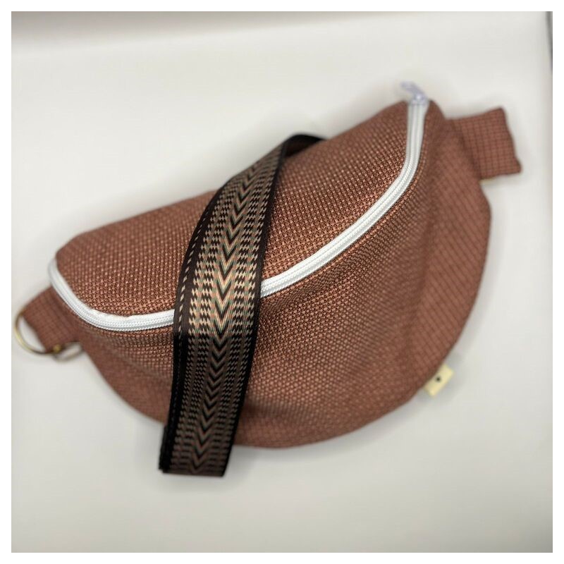 Sac banane tissu bois de rose