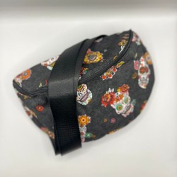 Sac banane tissu tête de mort