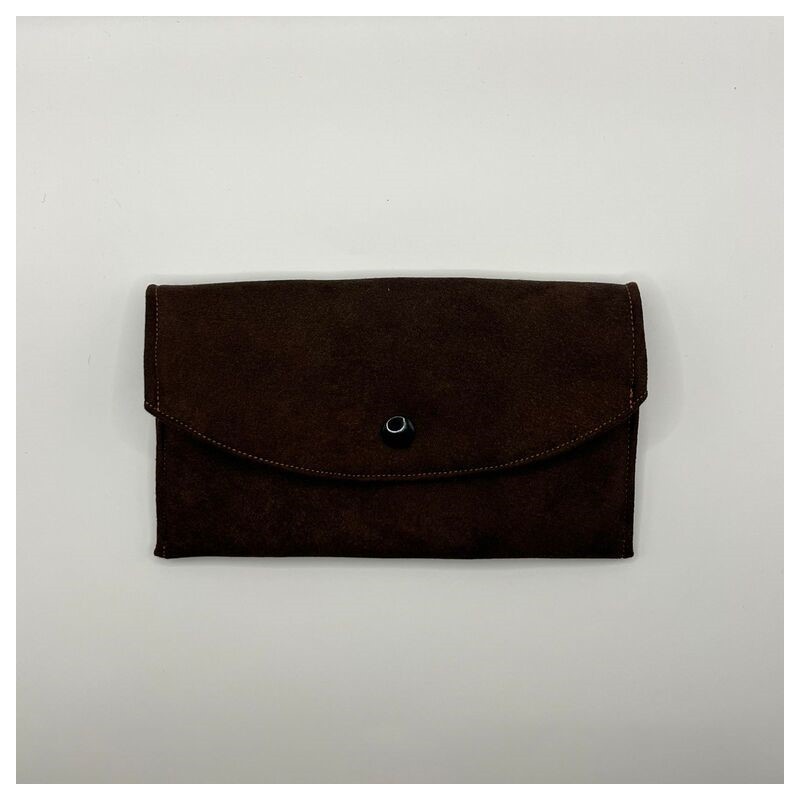 Etui à lunette suédine chocolat