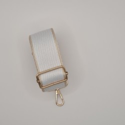 Sangle blanche et dorée