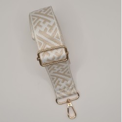 Sangle blanche et beige