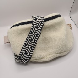 Sac banane sherpa écru
