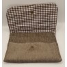 Portefeuille velours marron