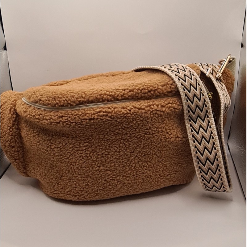 Sac banane XL sherpa camel