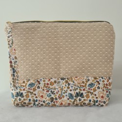 Trousse jacquard beige