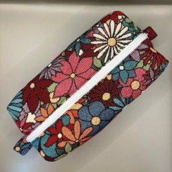 trousse de toilette fleurie