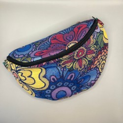Sac banane tapisserie bleue